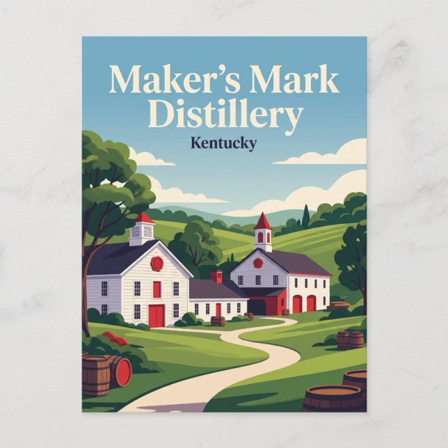Maker's Mark-destilleriet Kentucky Vykort (Framsida)