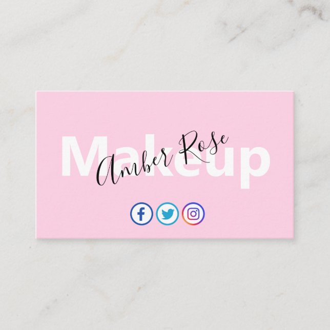 Makeup-Affärskort Visitkort (Framsida)