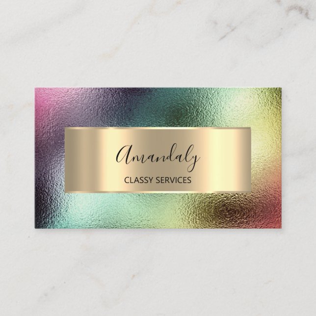 Makeup Affiliate Marknadsföring Holograph Smoky Ra Visitkort (Framsida)