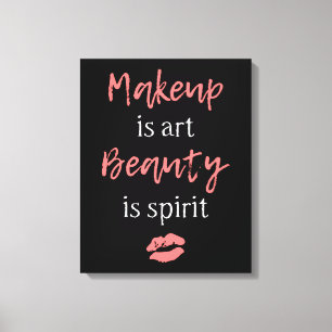 Makeup är konstskönhet är anden canvastryck