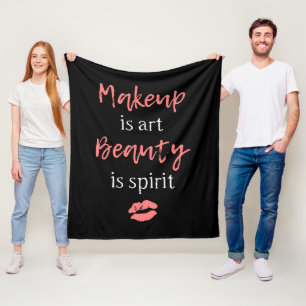 Makeup är konstskönhet är anden fleecefilt