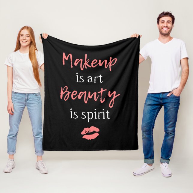 Makeup är konstskönhet är anden fleecefilt (På plats)