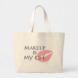 makeup är min livkyssar jumbo tygkasse