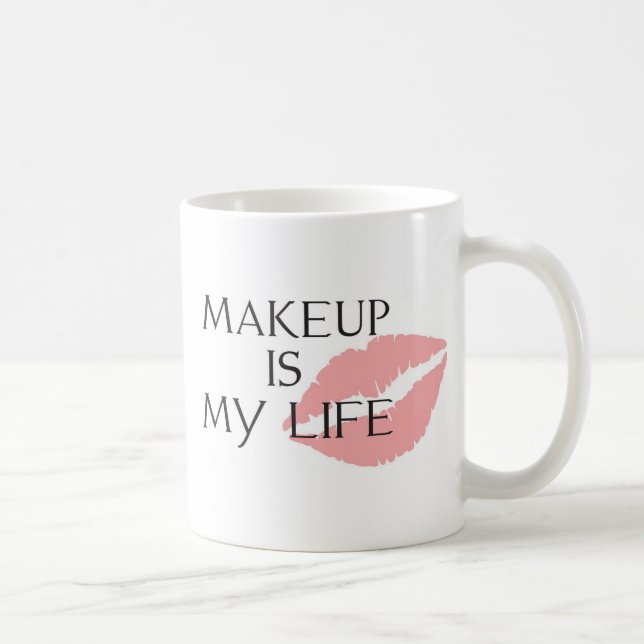 makeup är min livkyssar kaffemugg (Höger)
