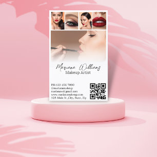 makeup-artist 5-trendig för kollage qr-kod visitkort