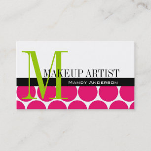 Makeup Artist Affärskort Shock rosa Visitkort