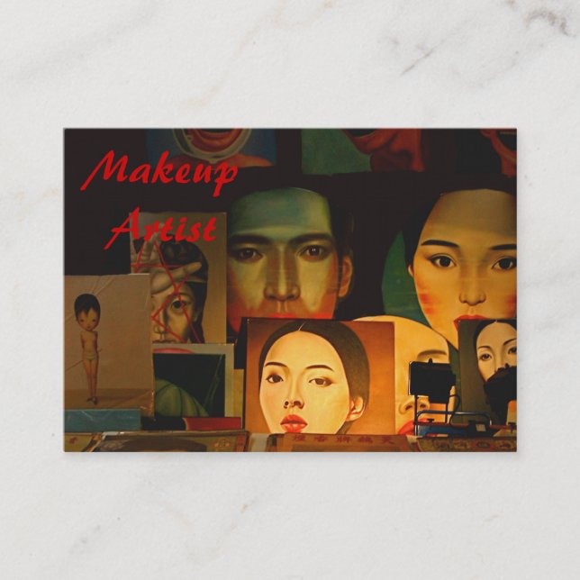 Makeup Artist Affärskort Visitkort (Framsida)