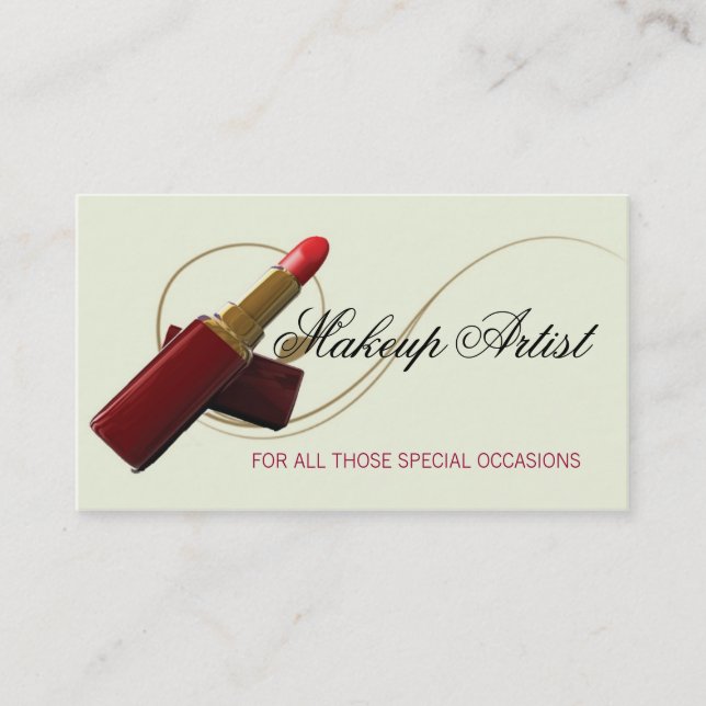 Makeup Artist Affärskort Visitkort (Framsida)