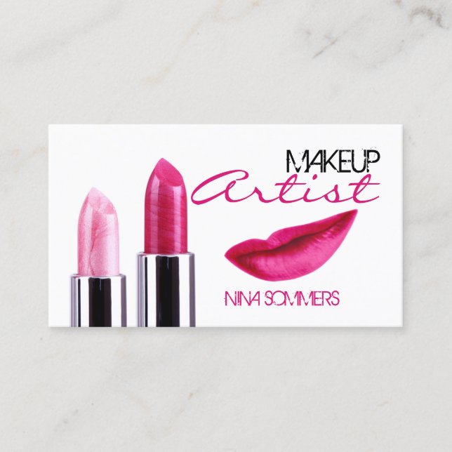 Makeup Artist Affärskort Visitkort (Framsida)