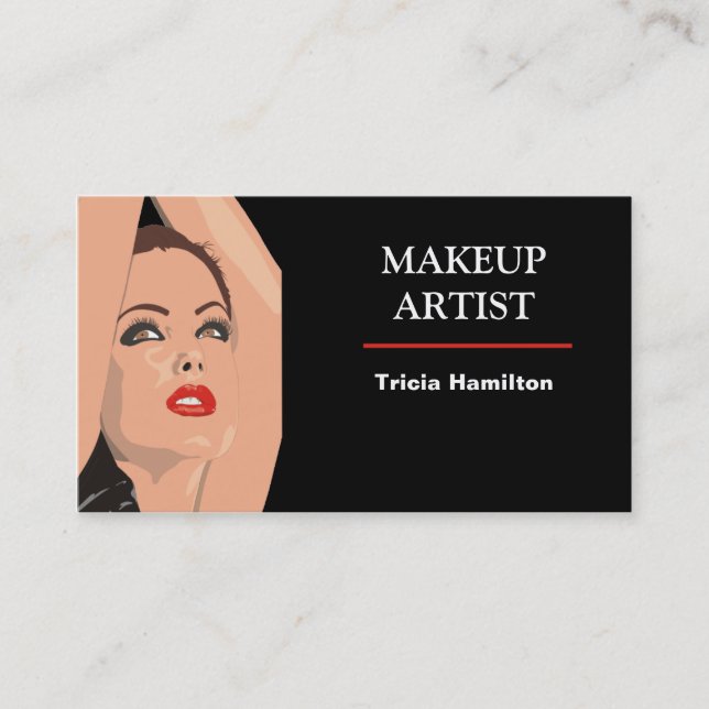 Makeup Artist Affärskort Visitkort (Framsida)