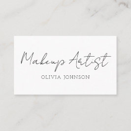 Makeup Artist Affärskorts | Namnteckning skript Visitkort