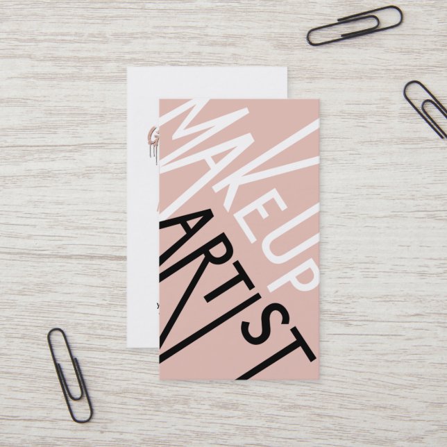 Makeup Artist Affärskorts Visitkort (Fram/Back In Situ)