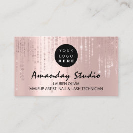 makeup Artist Appointment Card Rosa Lux-Logotyp Visitkort