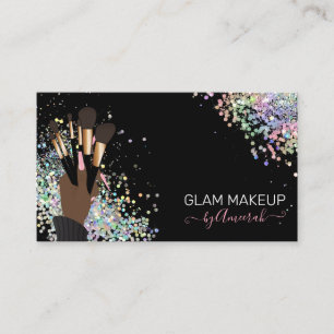Makeup Artist Beautician Beauty Salon Holografiska Visitkort