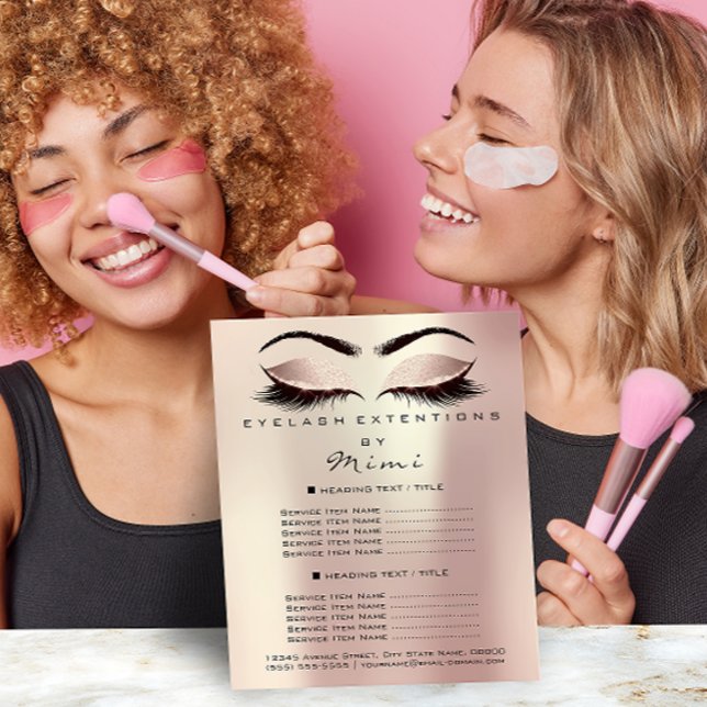 Makeup Artist Beauty Brown Lash Flyer Ro Spark (Skapare uppladdad)