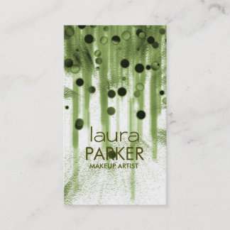 Makeup Artist Beauty Glitter Lime Visitkort