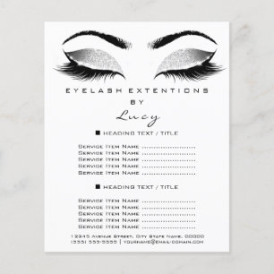 Makeup Artist Beauty Glitter Pris Black White Flygblad