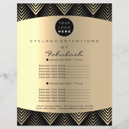 Makeup Artist Beauty Guld Black Logotyp Flyer Pris