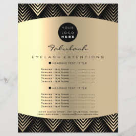 Makeup Artist Beauty Guld Black Logotyp Hair Pris  Reklamblad