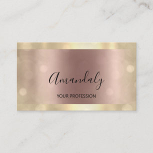 Makeup Artist Beauty Influencer Ro Guld Visitkort