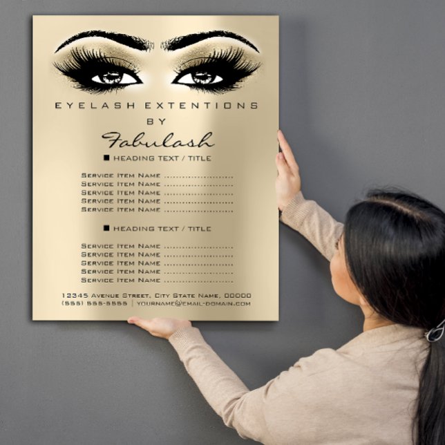 Makeup Artist Beauty Lash Glitter Flyer Öga (Makeup Artist Beauty Lash Glitter Flyer Eyes)