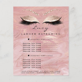 Makeup Artist Beauty Lash Glitter Pris List Marbl Flygblad