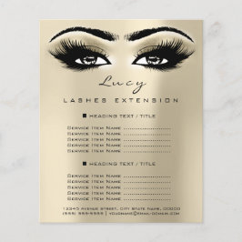 Makeup Artist Beauty Lash Glitter Pris List Öga Flygblad