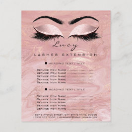 Makeup Artist Beauty Lash Glitter Pris List Spark Flygblad