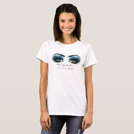 Makeup Artist Beauty Lash Studio Blue Navy Öga T Shirt