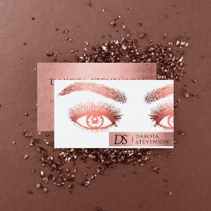 Makeup Artist Beauty Professionell Trendig Coral Visitkort