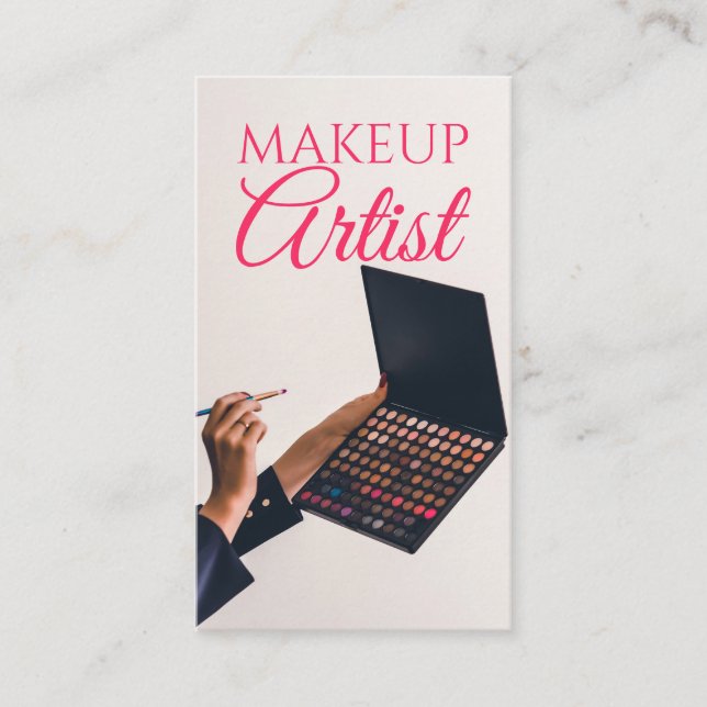 Makeup Artist Beauty Salon Affärskort Visitkort (Framsida)