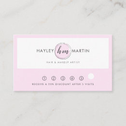 Makeup Artist/Beauty Salon Anpassningsbar Logotyp Lojalitetskort