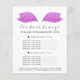Makeup Artist Beauty Salon Black White Flyer Rosa