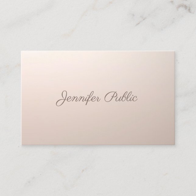 Makeup Artist Beauty Salon Calligraphy Chic Visitkort (Framsida)