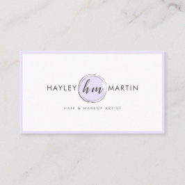 Makeup Artist Beauty Salon Elegant Modern Lavender Visitkort