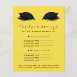 Makeup Artist Beauty Salon Flyer Black Gult