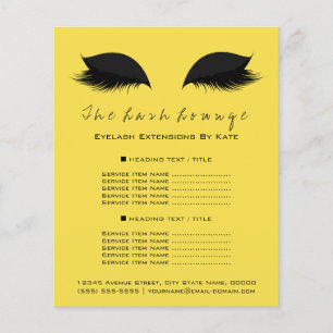 Makeup Artist Beauty Salon Flyer Black Gult