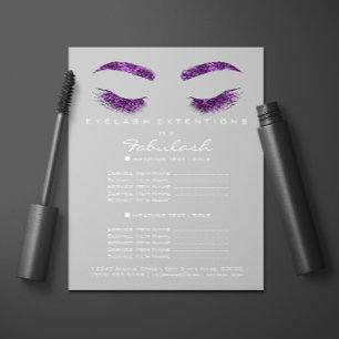 Makeup Artist Beauty Salon Flyer SPA Grått