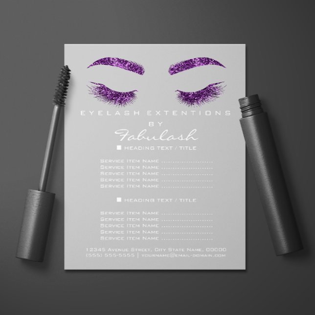 Makeup Artist Beauty Salon Flyer SPA Grått (Skapare uppladdad)