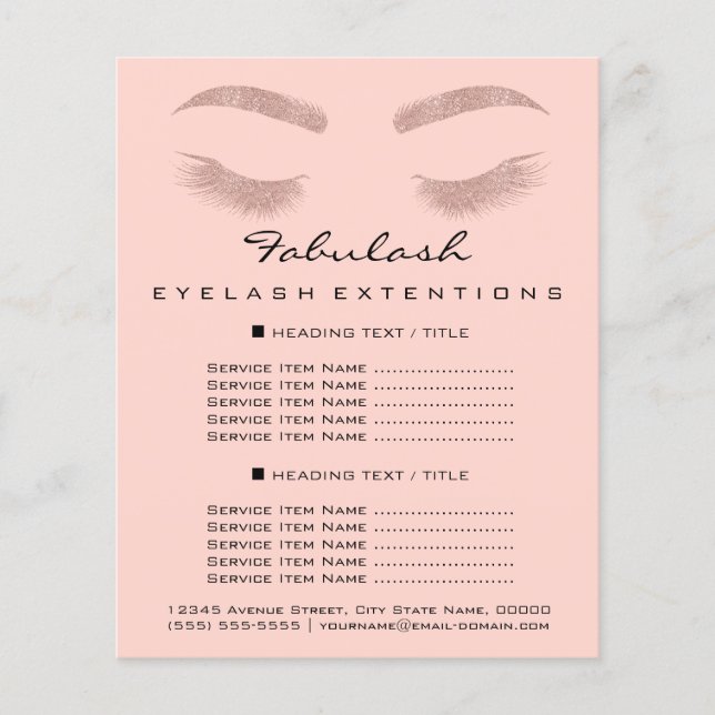 Makeup Artist Beauty Salon Flyer SPA Ro priser (Framsidan)
