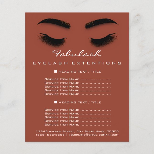 Makeup Artist Beauty Salon Flyer SPA-Smala (Framsidan)
