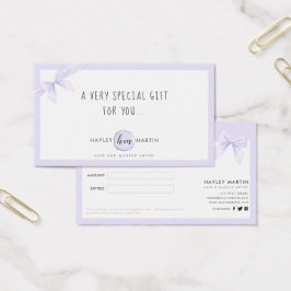 Makeup Artist Beauty Salon Gift-certifikat Visitkort