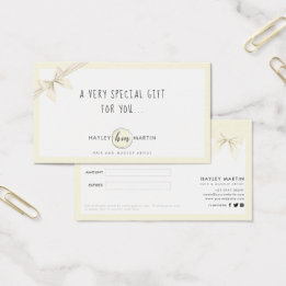 Makeup Artist Beauty Salon Gift-certifikat Visitkort