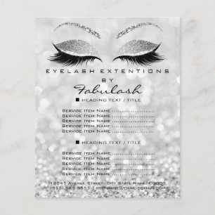 Makeup Artist Beauty Salon Glitter Flyer Silver 1