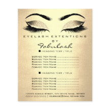 Makeup Artist Beauty Salon Glitter Guld