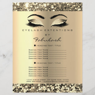 Makeup Artist Beauty Salon Golden Flyer Pris