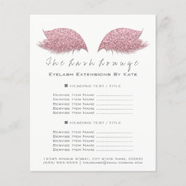 Makeup Artist Beauty Salon Grått White Flyer Rosa