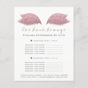 Makeup Artist Beauty Salon Grått White Flyer Rosa