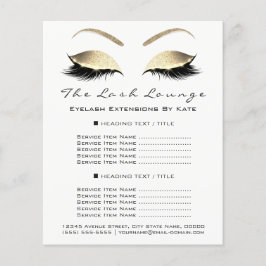 Makeup Artist Beauty Salon Guld Glitter Flyer Glam