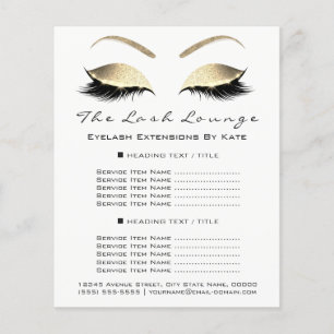 Makeup Artist Beauty Salon Guld Glitter Flyer Glam